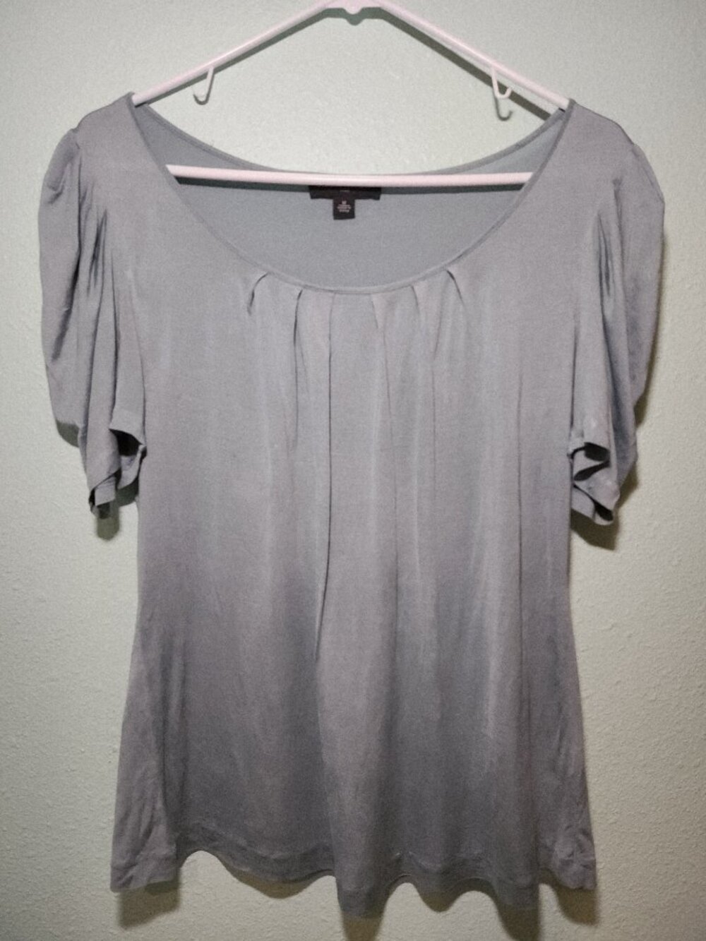 Banana Republic Grey-Green 100% Silk Top Sz Medium